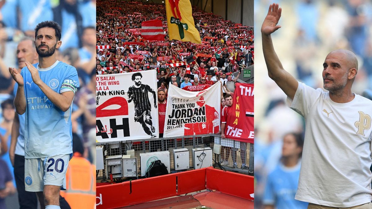 Bernardo Silva, Mohamed Salah y Pep Guardiola se despiden de la Premier League