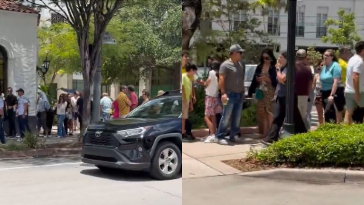 Filas de colombianos votando en Miami en las presidenciales