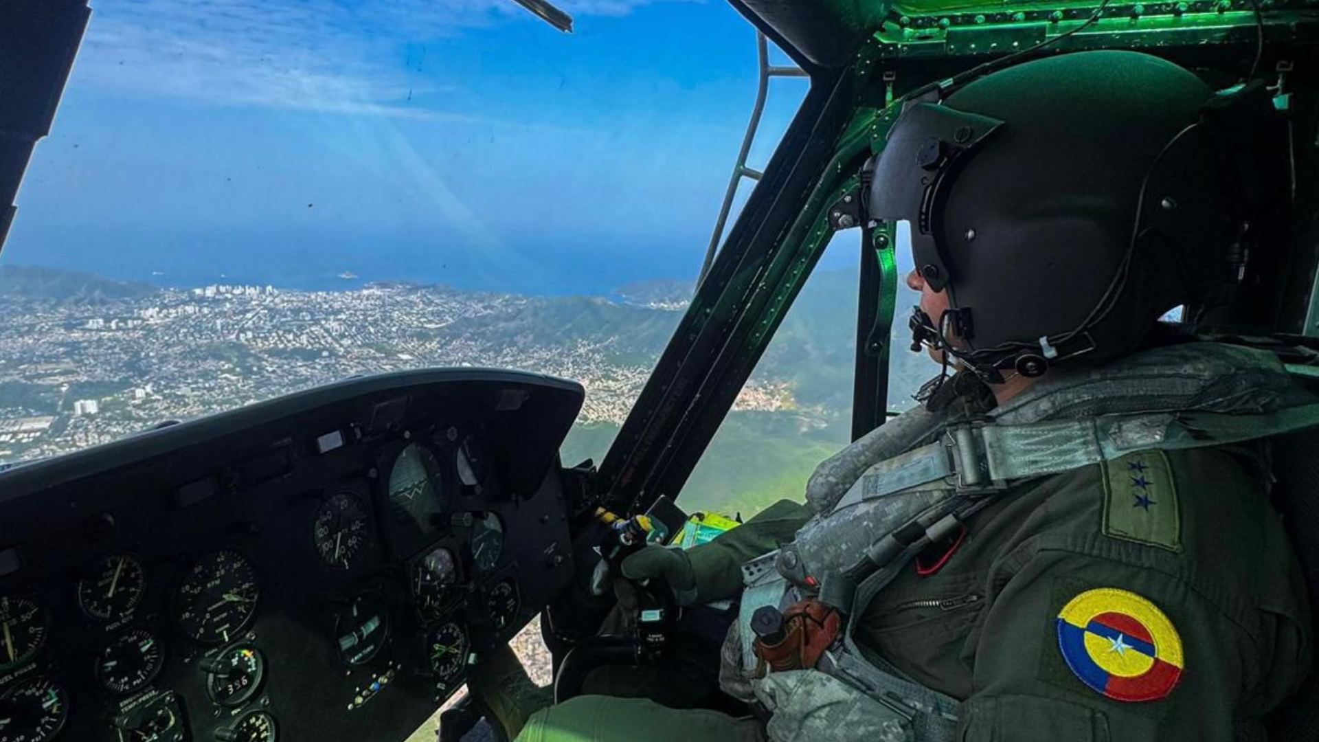 Helicóptero de la Fuerza Aeroespacial Colombiana.