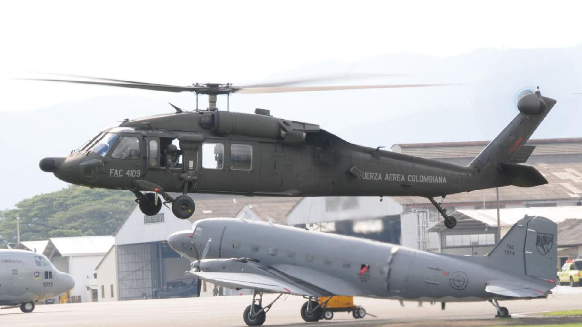 Helicóptero de la Fuerza Aeroespacial Colombiana.