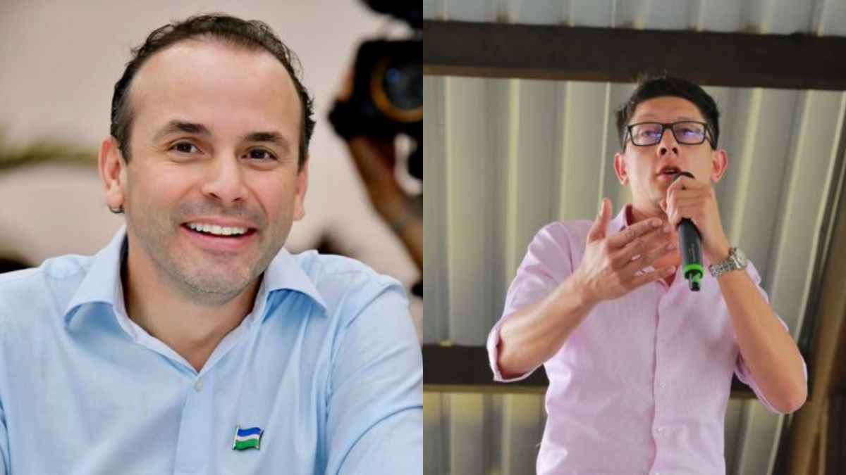 El alcalde de Cali, Alejandro Eder y el ministro de Educación, Daniel Rojas.