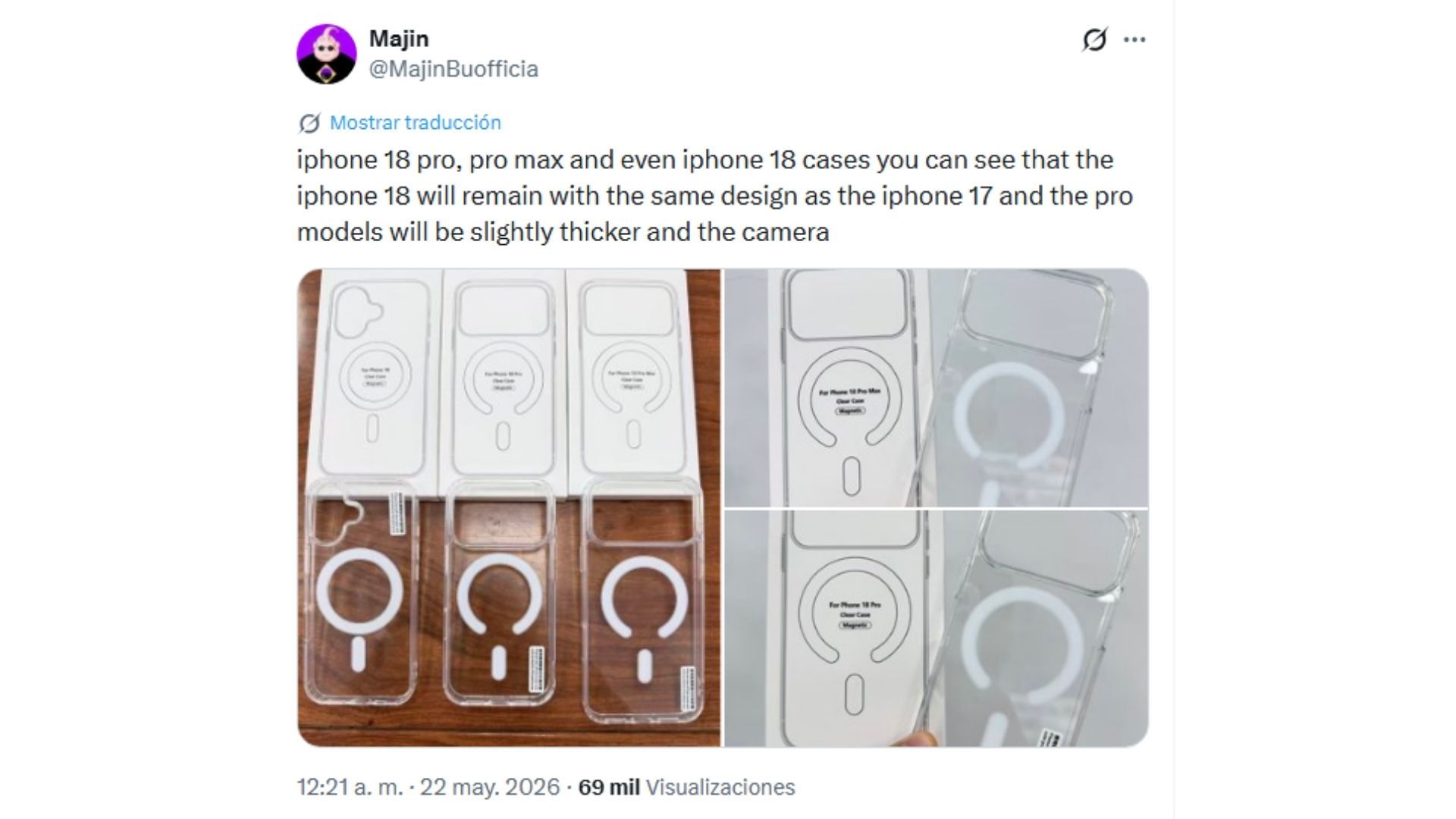 Las fundas filtradas del iPhone 18 Pro Max anticipan cambios en pantalla, cámaras y dimensiones del dispositivo.