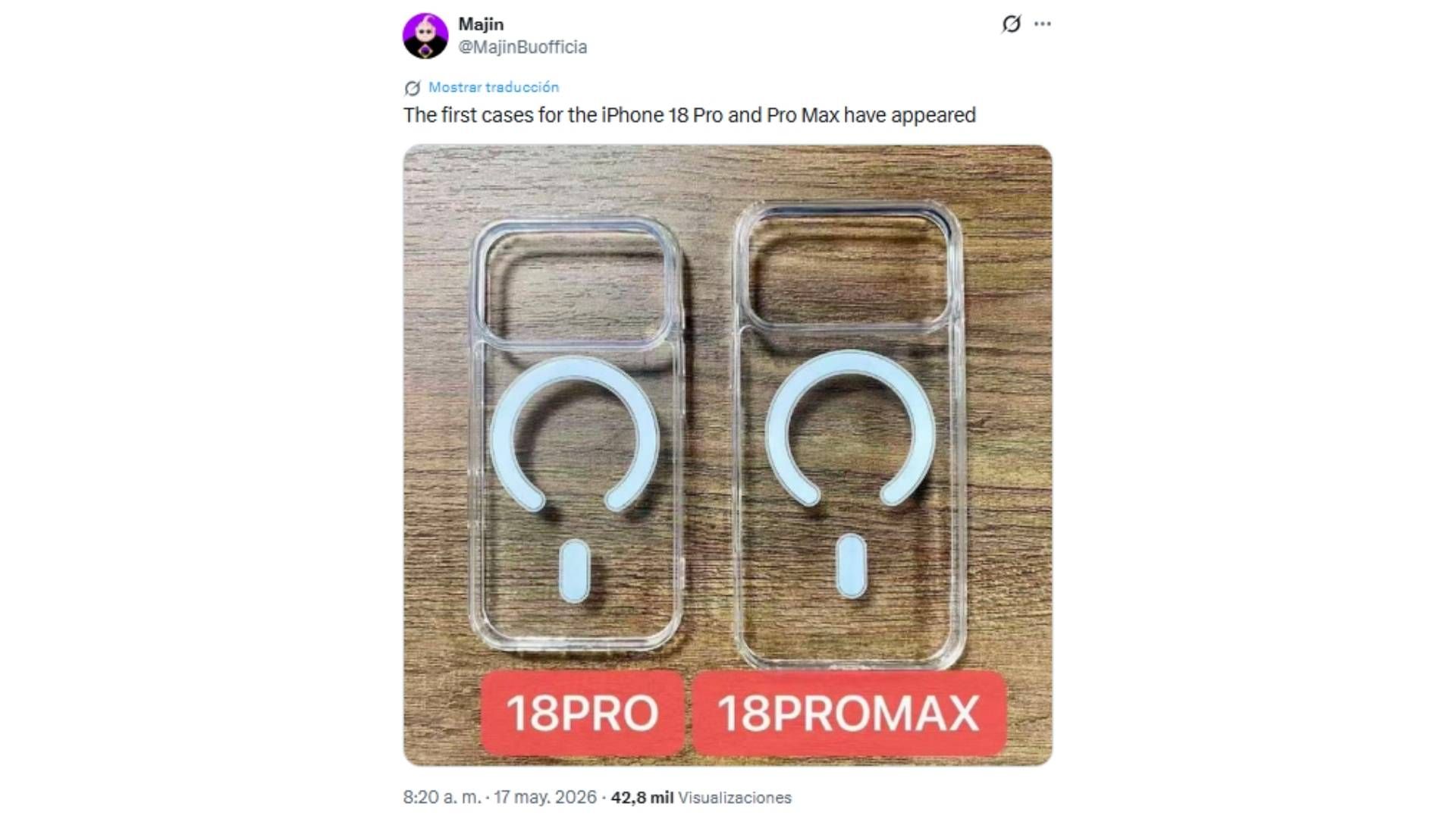Protectores de pantalla revelan un posible rediseño frontal para los futuros iPhone 18 Pro y Pro Max.