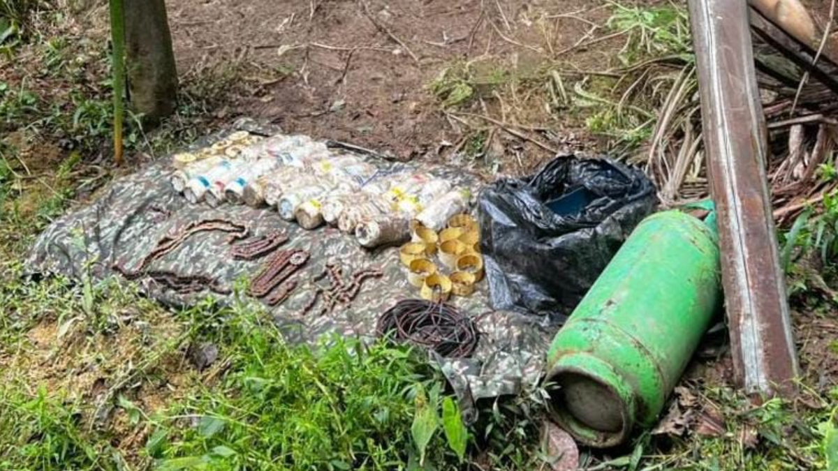 Artefactos explosivos de las disidencias de las Farc.