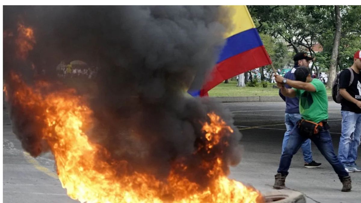 Protestas en Cali en el marco del llamado 'paro nacional', en noviembre 2019.