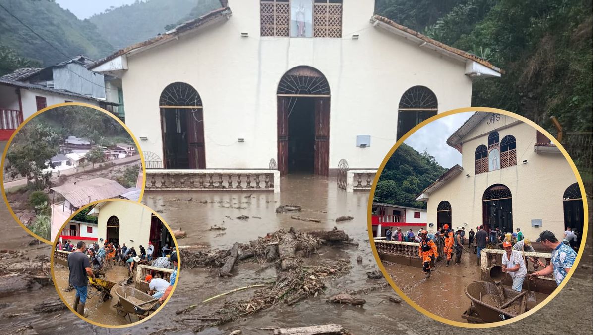 Emergencia por desbordamiento en Andes (Antioquia).