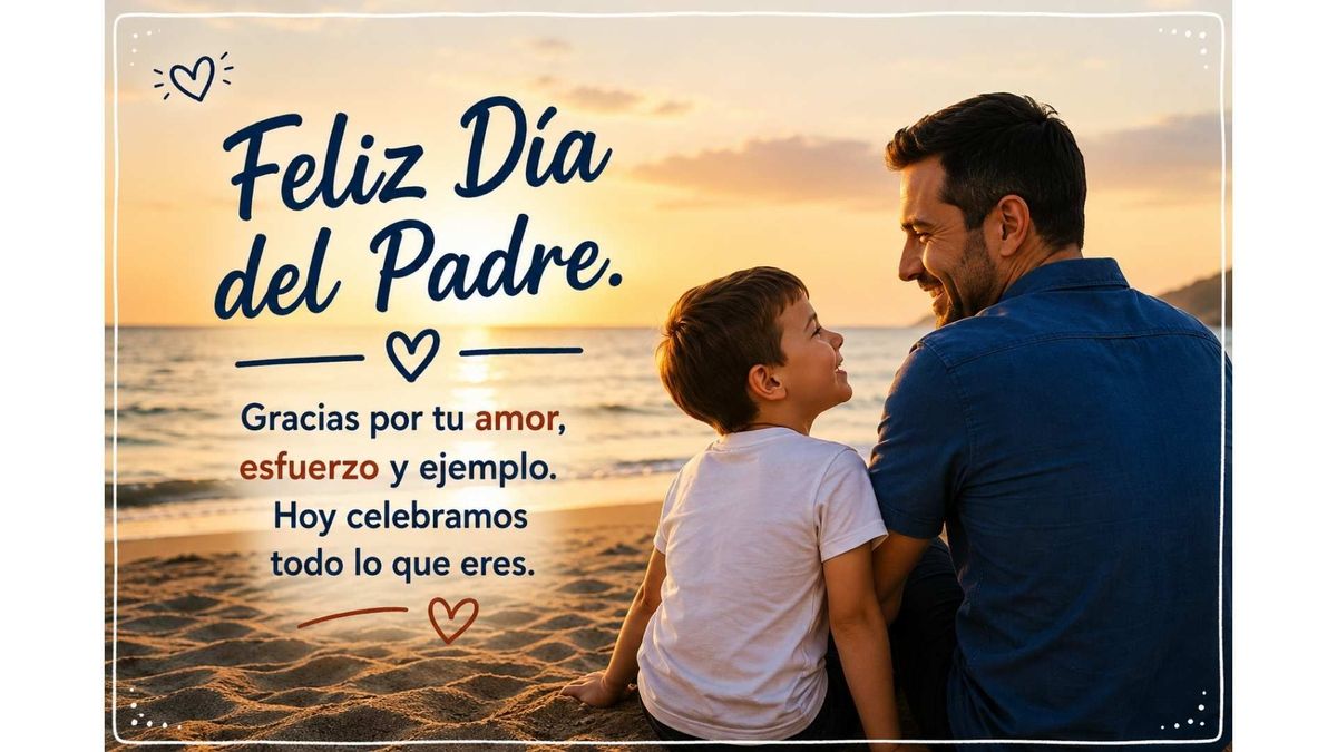 El vínculo entre un padre y su hijo queda reflejado en esta imagen pensada para compartir durante la celebración.