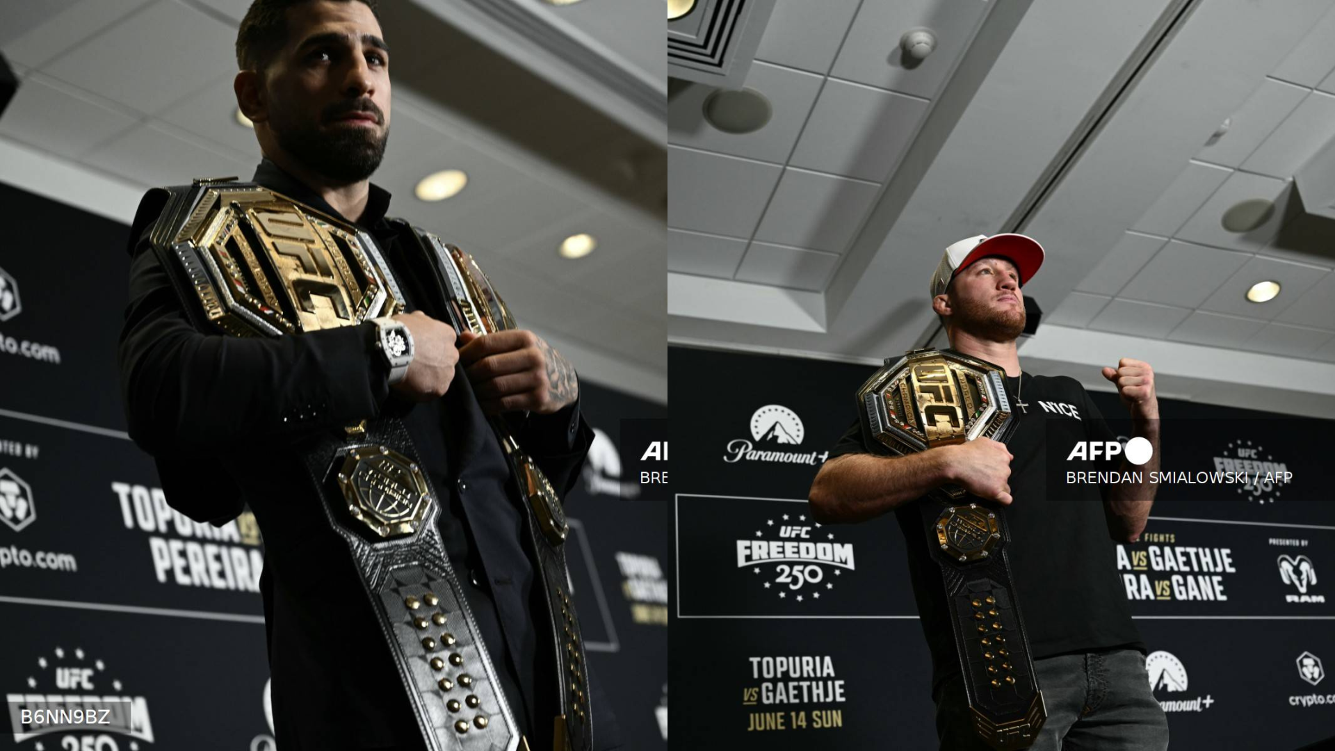 Ilia Topuria y Justin Gaethje