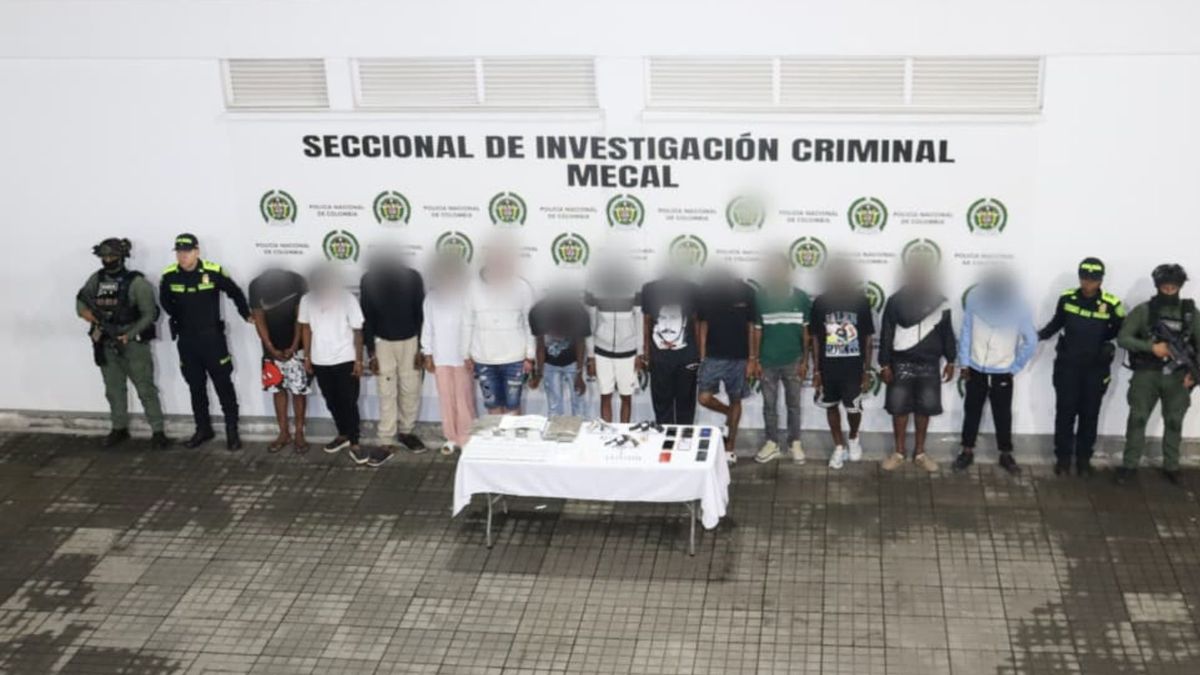 Fueron detenidos 14 integrantes de la banda 'Los del Punto' en Cali