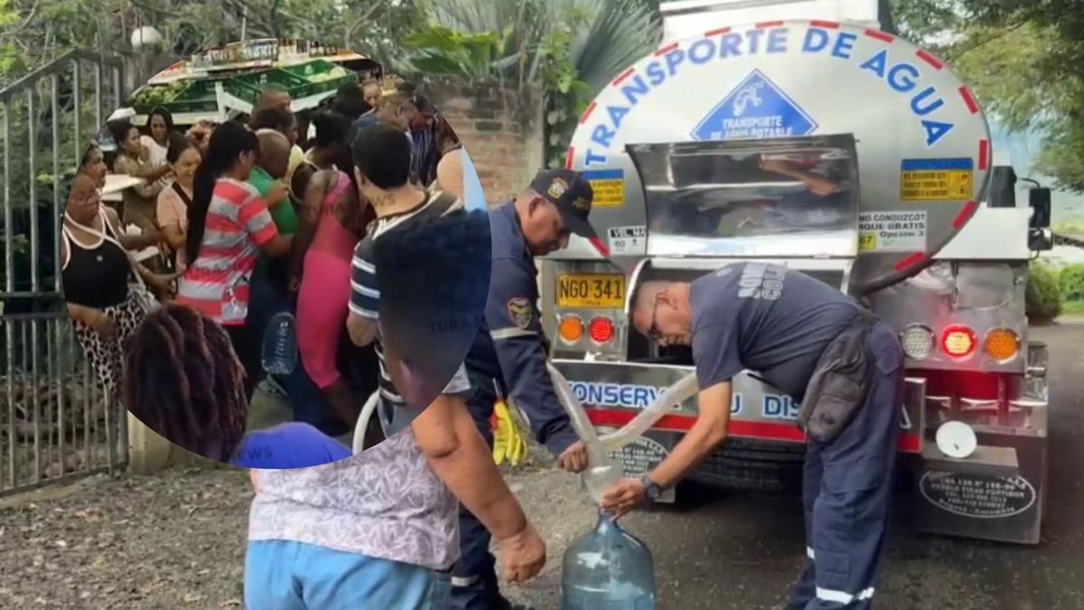 Ciudadanos se enfrentan por adquirir agua embotellada en tiendas de cadena en Buenaventura