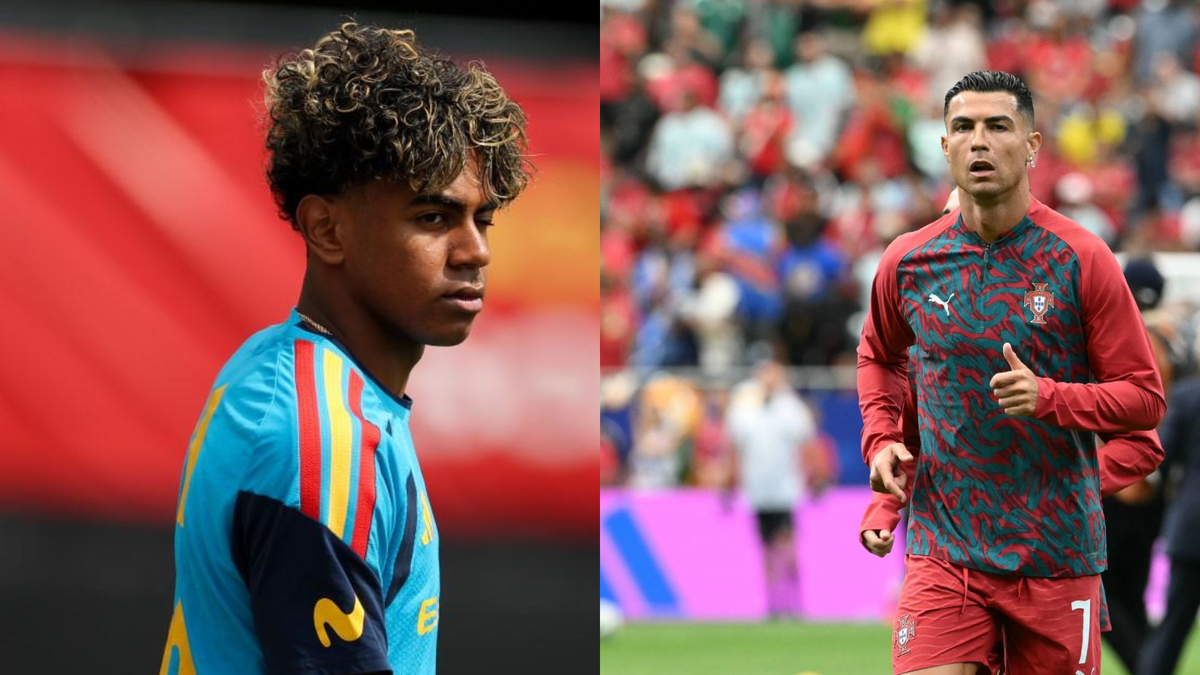 Lamine Yamal y Cristiano Ronaldo