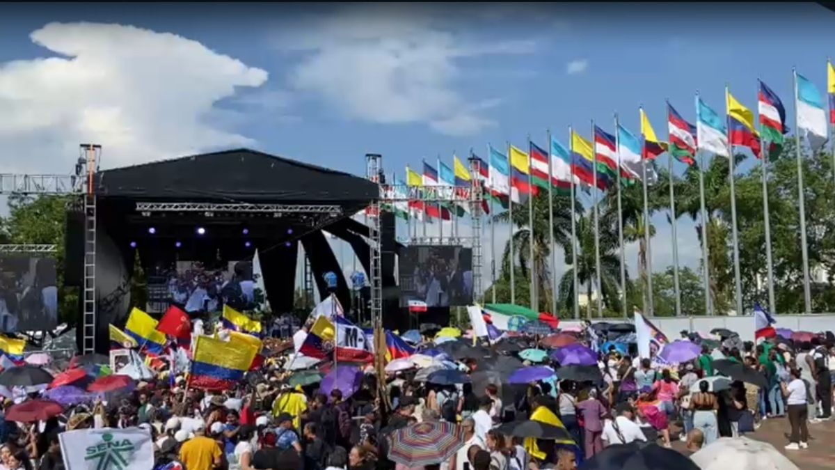 Simpatizantes llegaron con bandera de Colombia y del M19