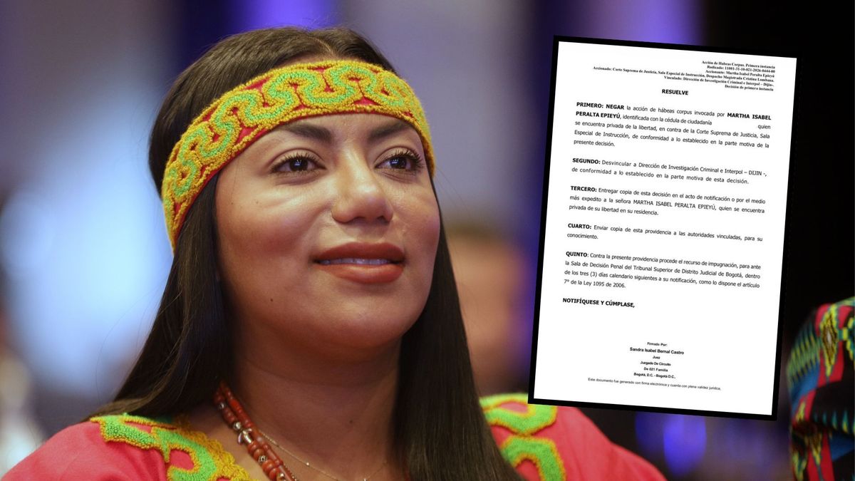 Senadora Marta Peralta, detenida en su residencia.