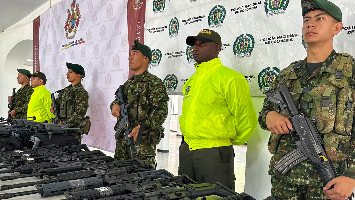 Arsenal de guerra de las disidencias de 'Mordisco'.