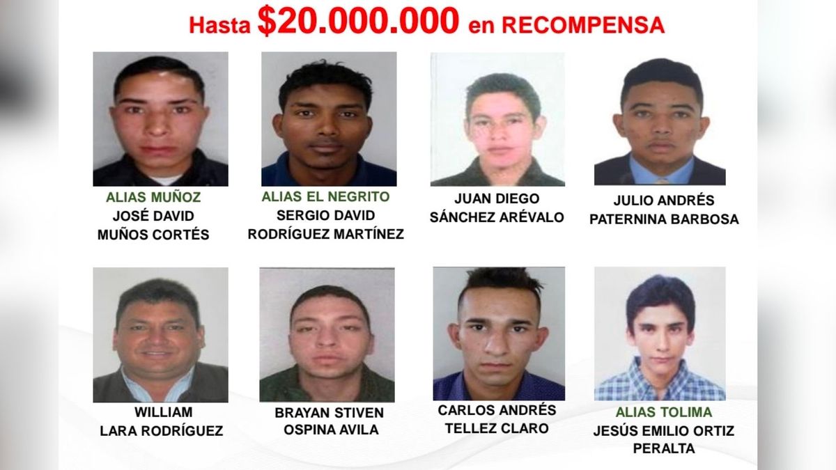 Los ocho más buscados por la Policía de La Sabana, en Cundinamarca.