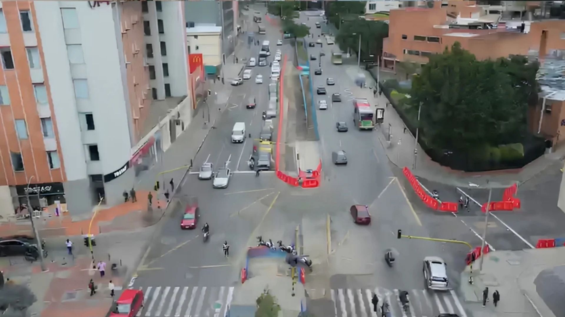 Las obras son en el costado occidental de la Carrera Séptima.