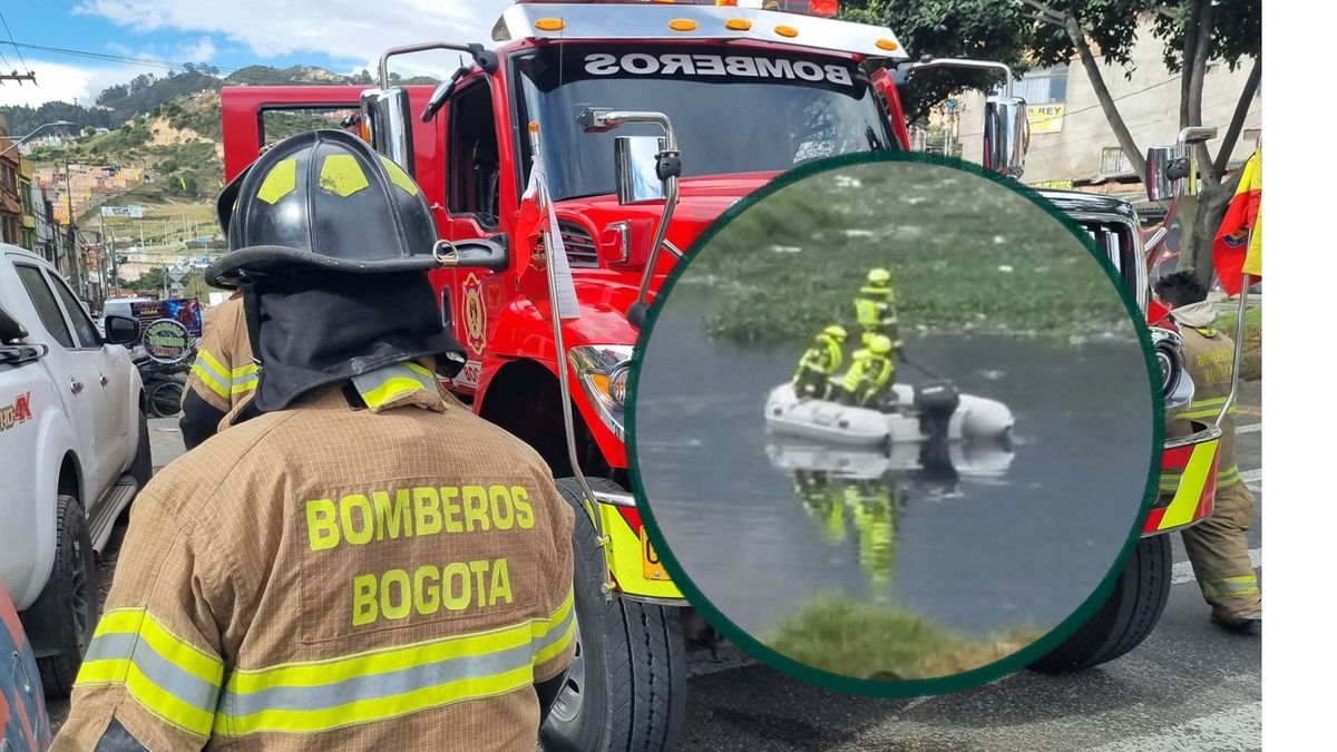 Cuerpo de Bomberos de Bogotá, durante operativo de búsqueda.