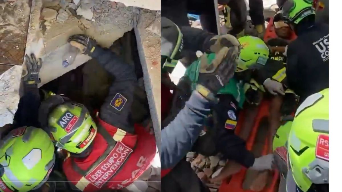 Niño rescatado Bomberos Bogotá en Venezuela