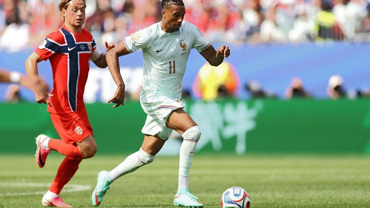Michael Olise frente a Noruega en el mundial 2026