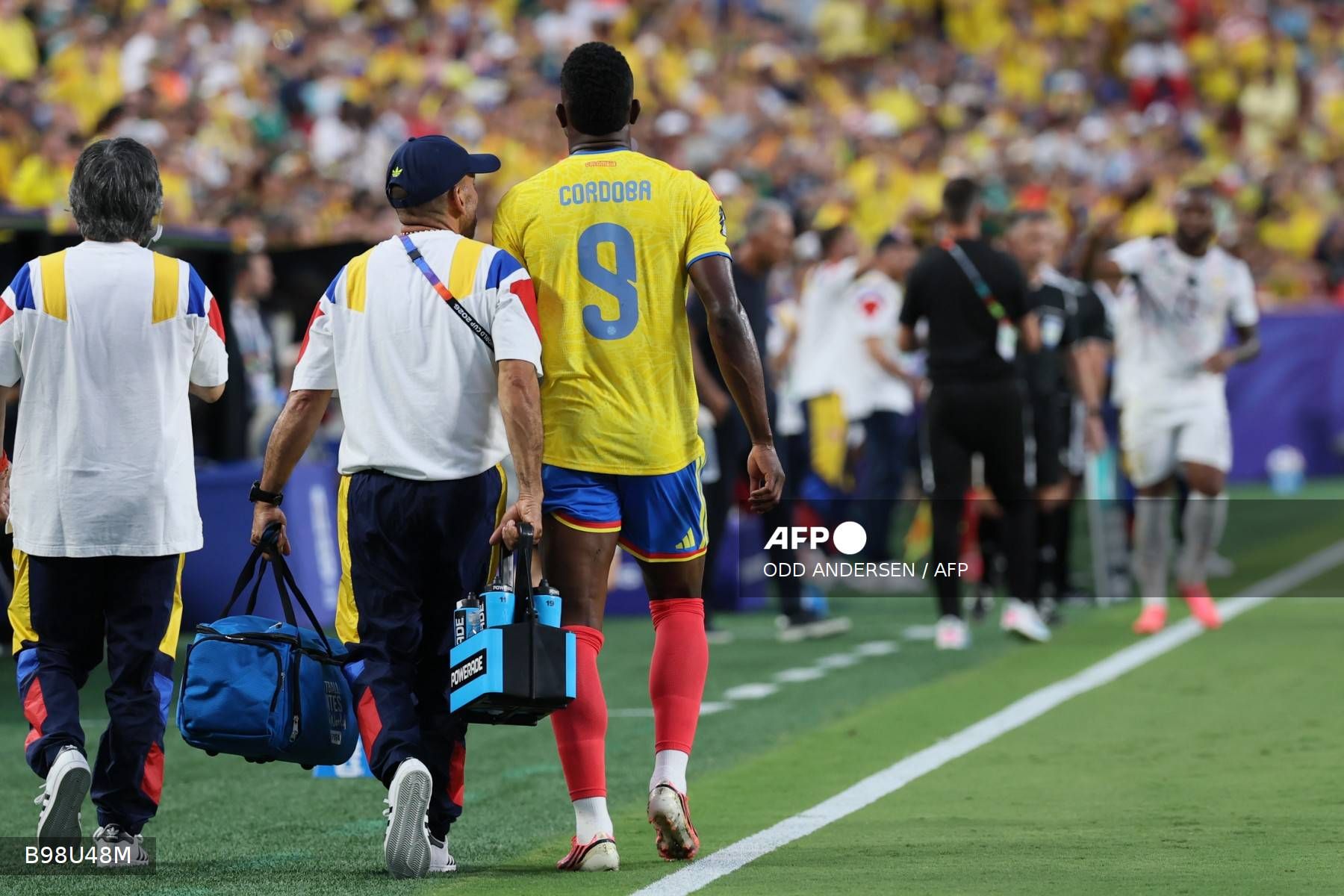 jhon cordoba vs ghana lesion reporte médico