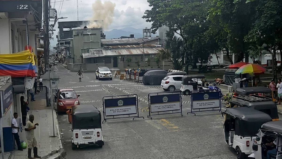 Explosión de dron en Estación de Policía de Tadó, Chocó.