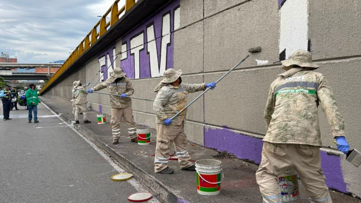 Neutralización de un mural en Medellín