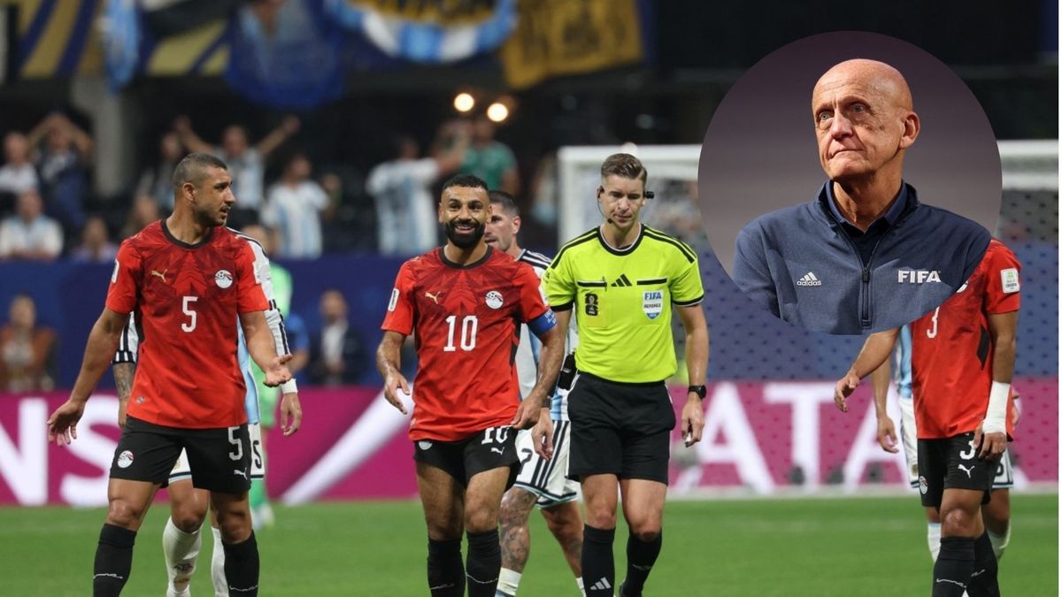 Selección de fútbol de Egipto y jefe arbitral de la FIFA Pierluigi Collina