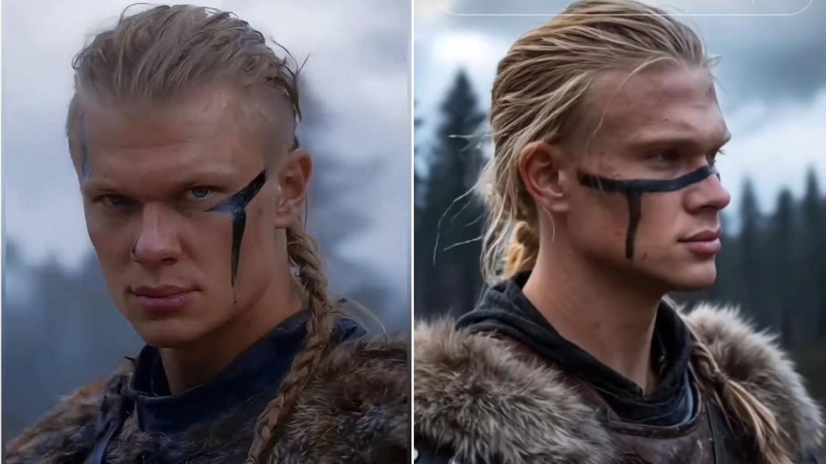 Pie de foto: Erling Haaland impulsó una tendencia en TikTok que permite crear videos con apariencia vikinga usando Inteligencia Artificial y una foto personal.