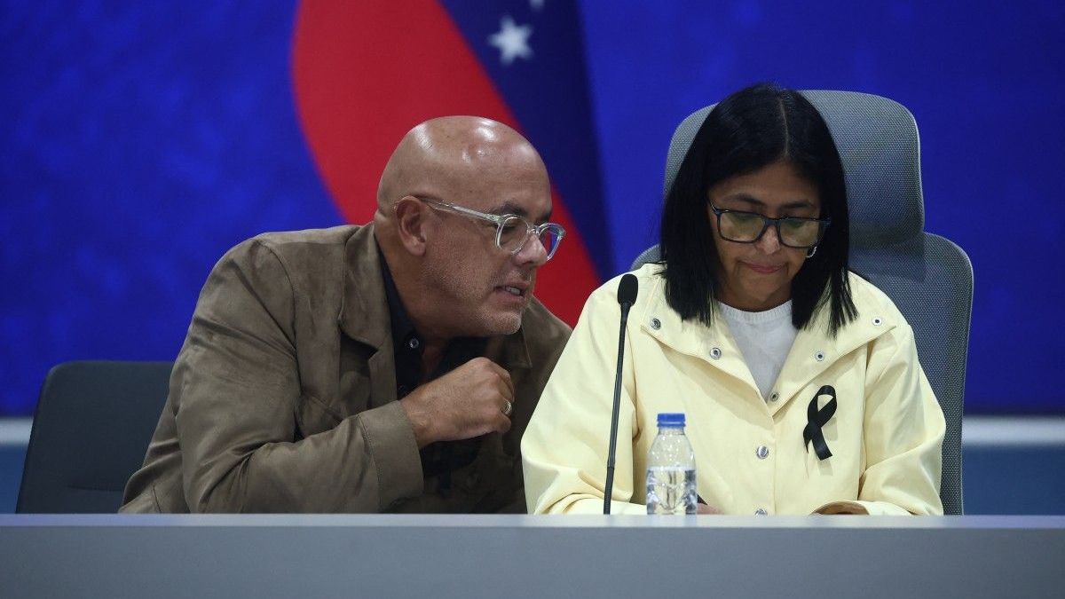 Jorge Rodríguez, presidente de la Asamblea Nacional de Venezuela y presidenta encargada, Delcy Rodríguez
