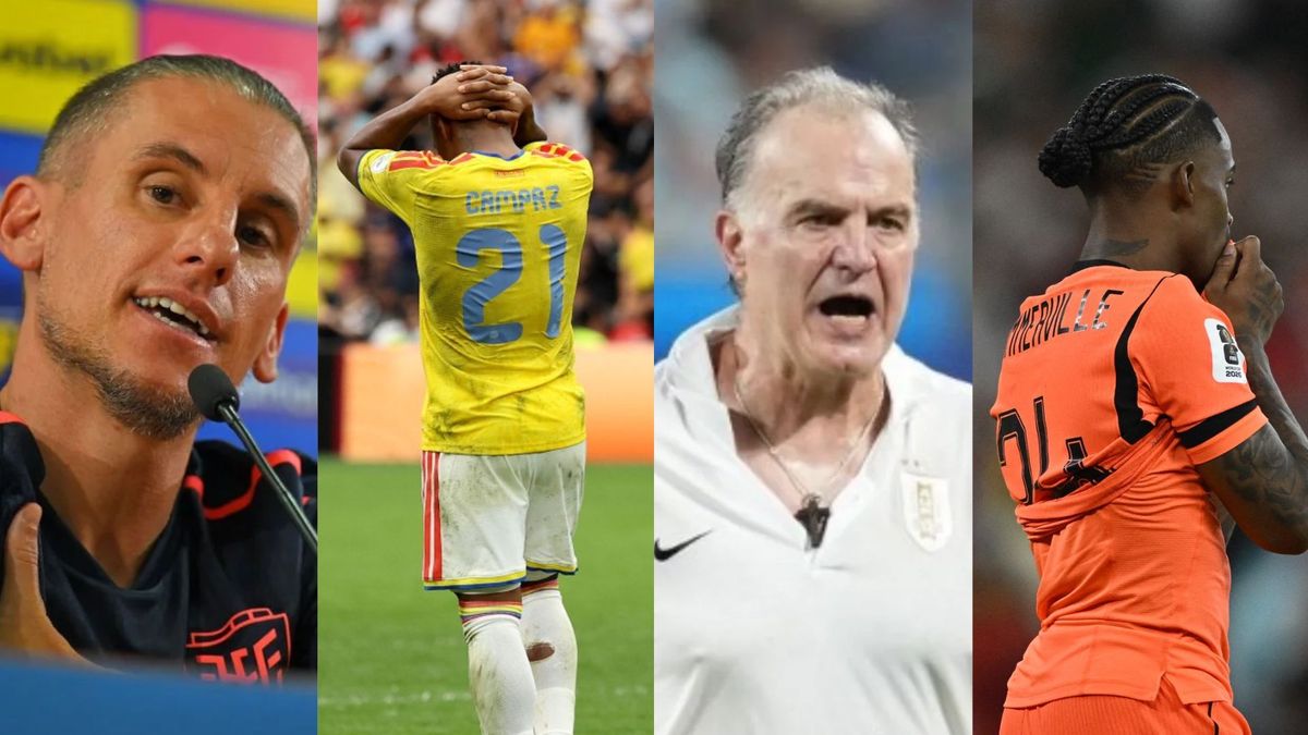 Sebastián Beccacece, Jáminton Campaz, Marcelo Bielsa y Crysencio Summerville