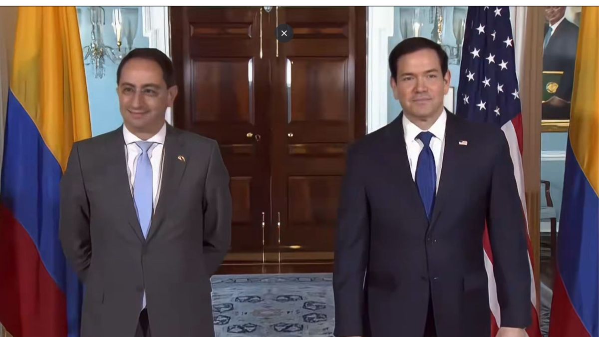 Vicepresidente electo, José Manuel Restrepo, con el secretario de Estado, Marco Rubio