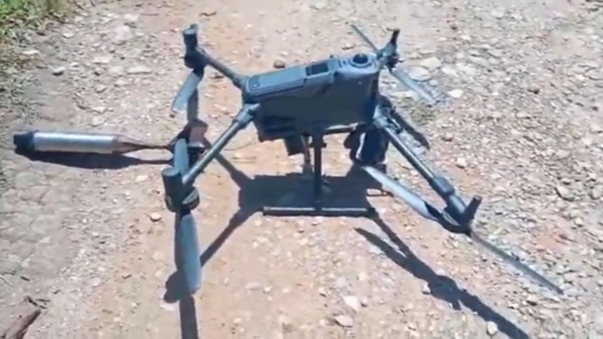 Dron lanzado en Briceño, Antioquia