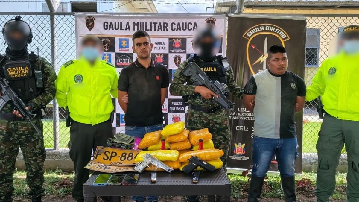 Dos peligrosos delincuentes fueron capturados por el Ejército en el norte del Cauca