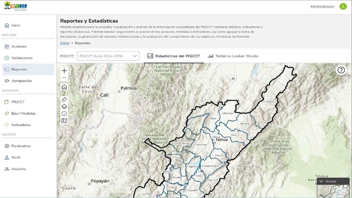 Plataforma medición Huila