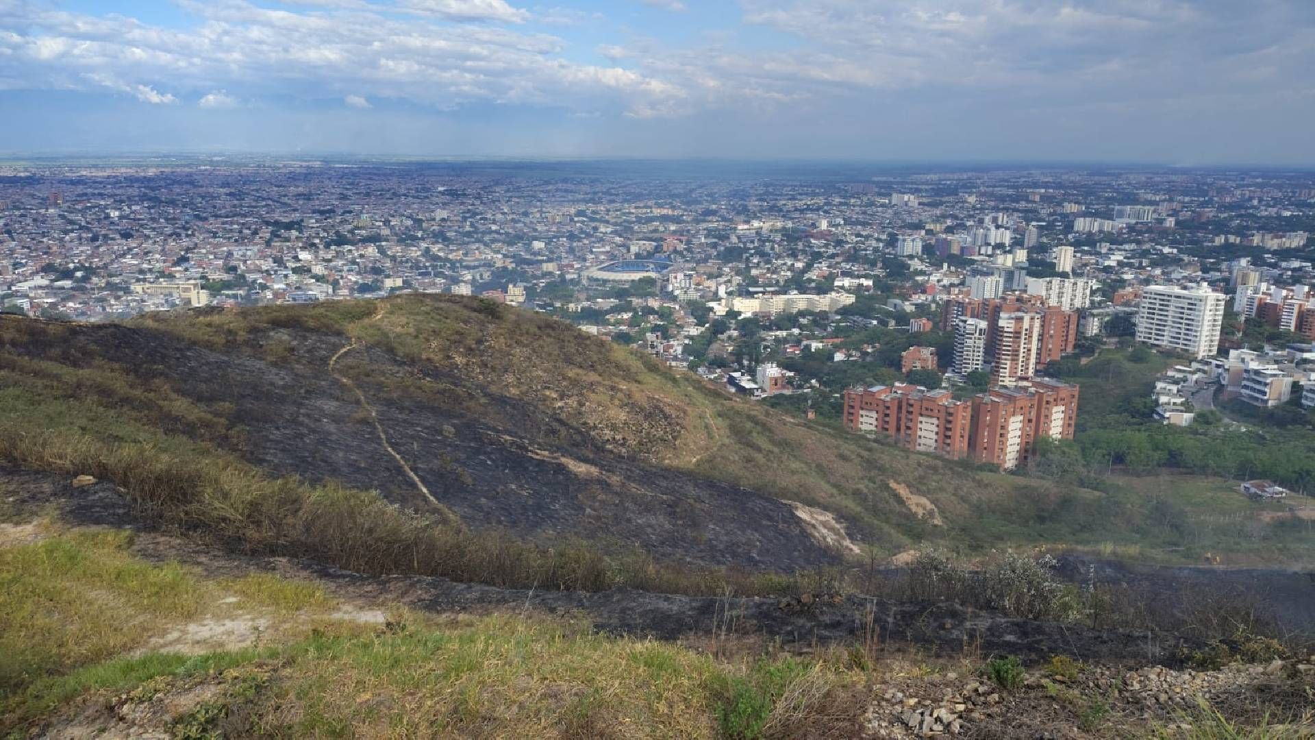Incendios forestales en Cali .