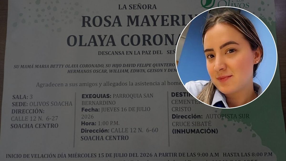 Familiares y amigos despidieron a Rosa Mayerly Olaya tras su feminicidio en centro comercial de Soacha.