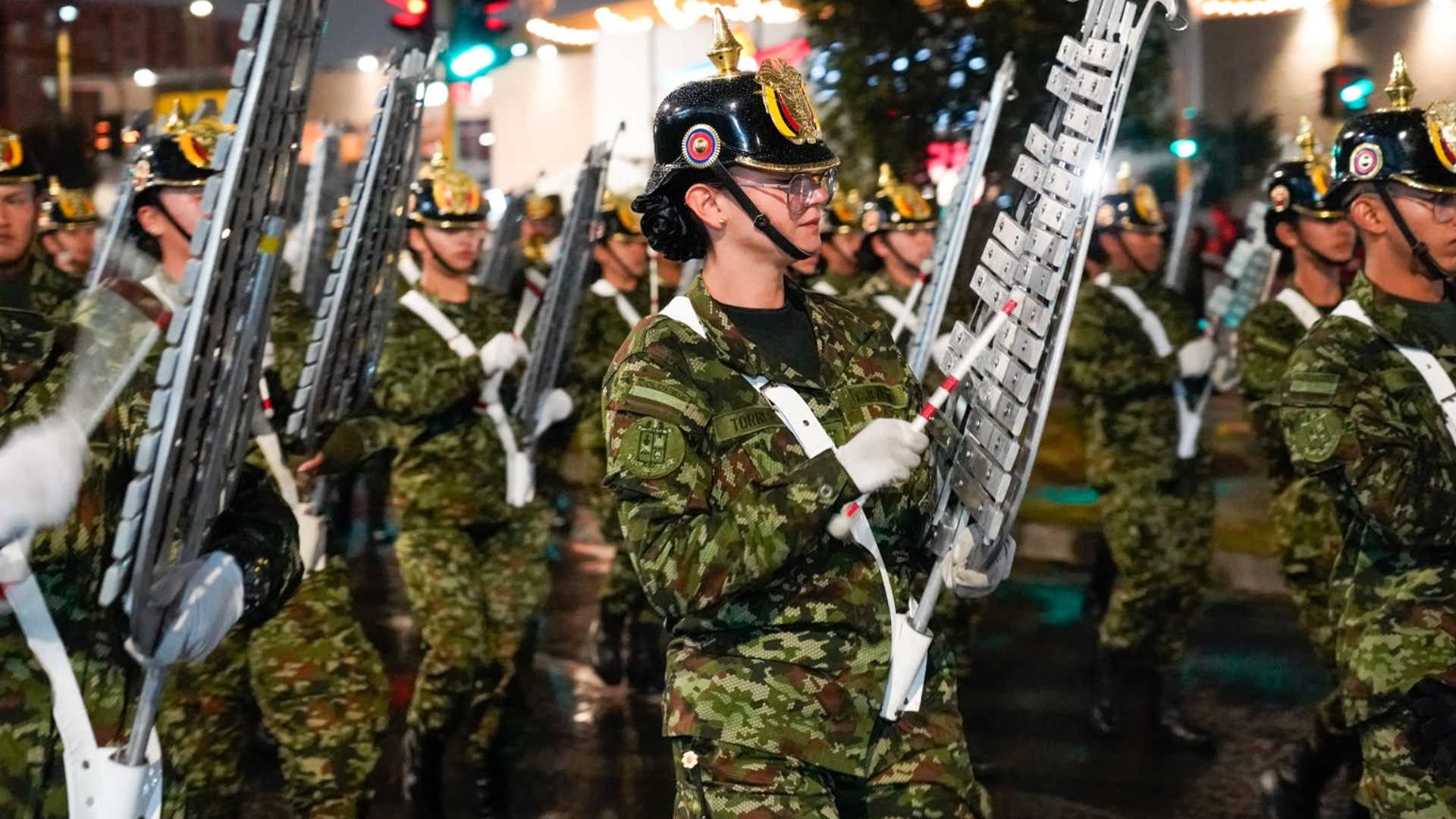 Ensayos del desfile del 20 de julio 2026.
