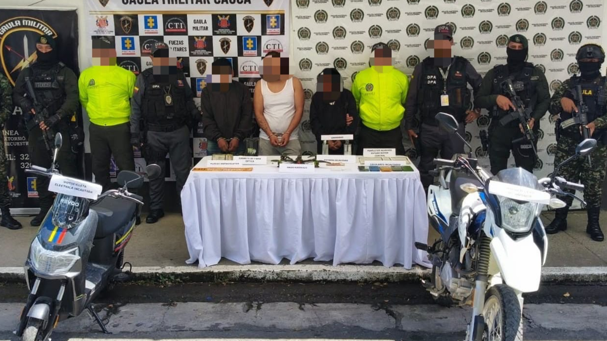 Capturados disidentes de 'Mordisco' en Cauca.