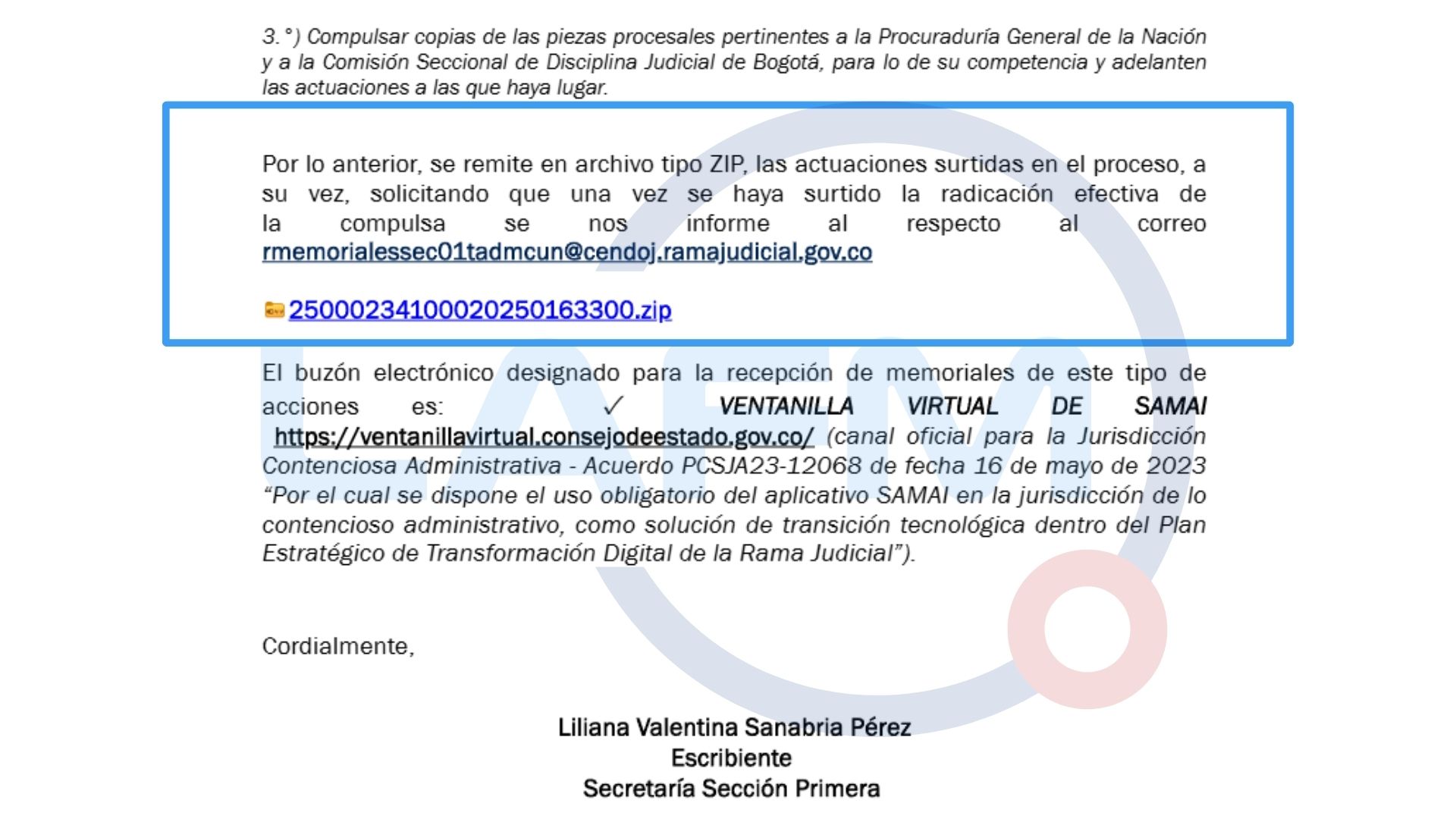 El Tribunal Administrativo de Bogotá le pidió a la Procuraduría investigar un alto funcionario de la Agencia de Defensa Jurídica del Estado que presentó un recurso 
