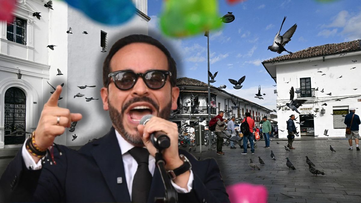 Abelardo de la Espriella y la plaza Caldas, en Popayán.