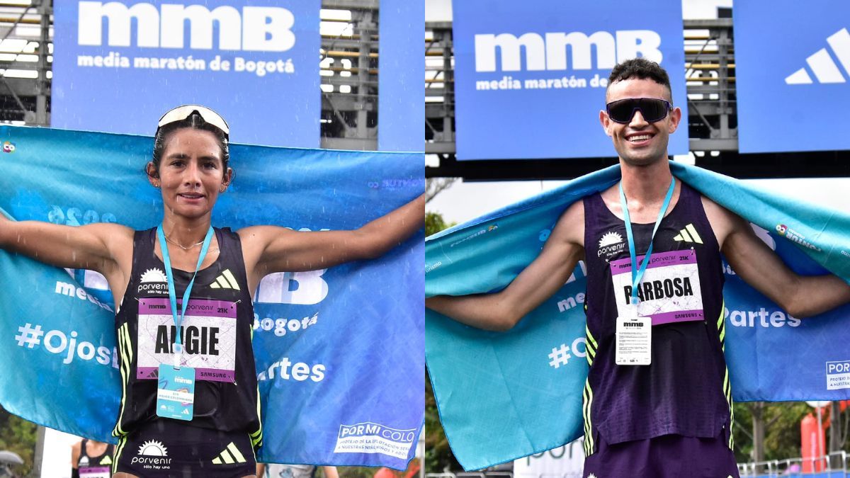 Angie Orjuela y Rubén Barbosa, los mejores colombianos en la Media Maratón de Bogotá 2026