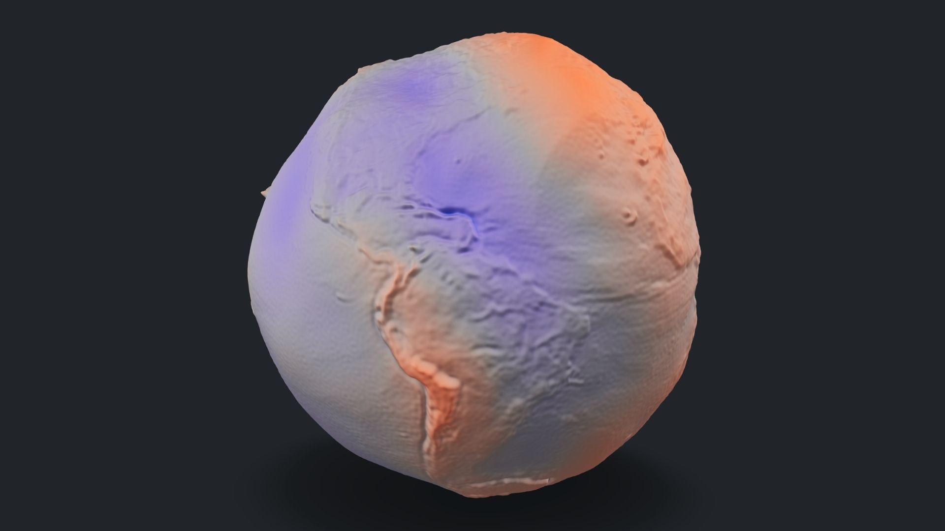 El modelo del geoide presentado por la NASA se basa en datos recopilados por satélites durante 15 años.