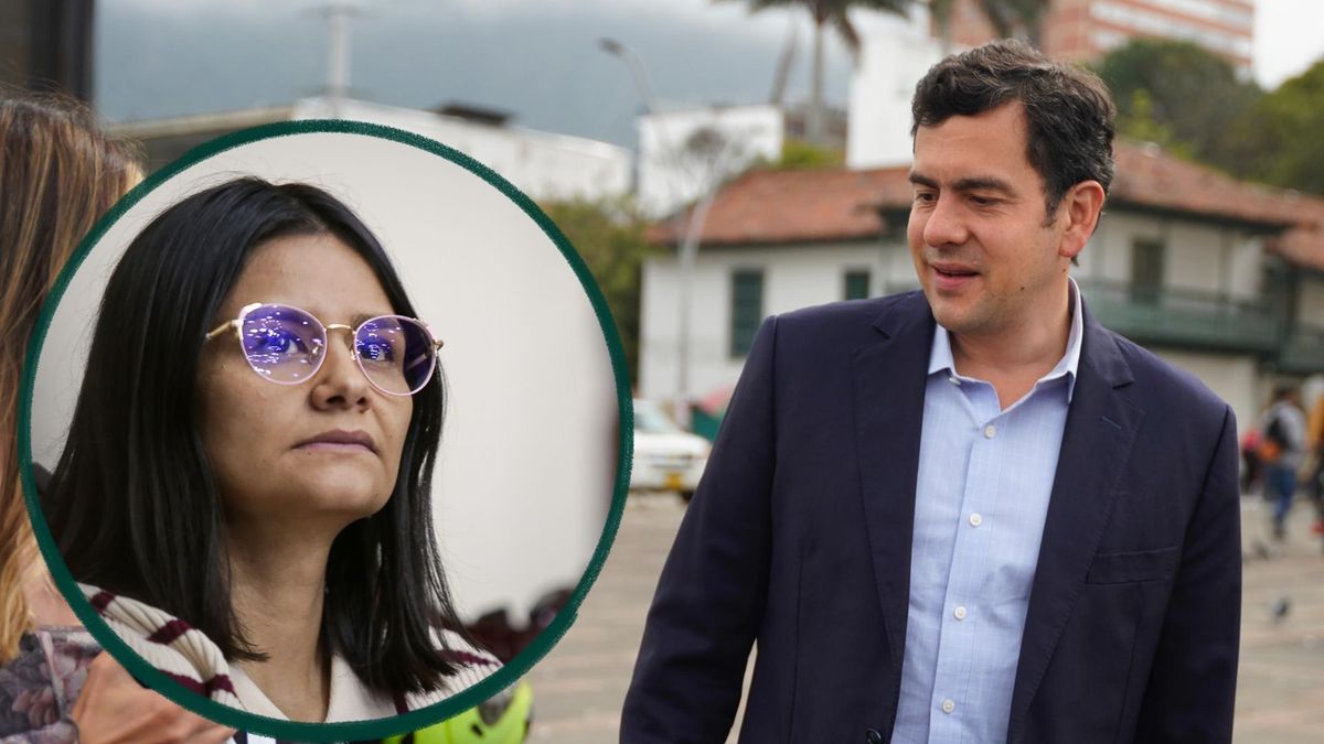 Ministro del Interior, Rodrigo Lara, y funcionaria del gobierno Petro Angie Rodríguez.