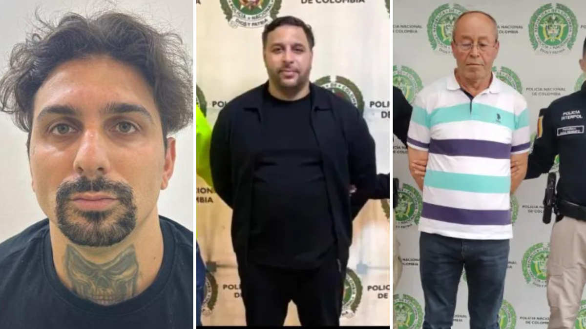 Narcotraficantes capturados en Colombia.