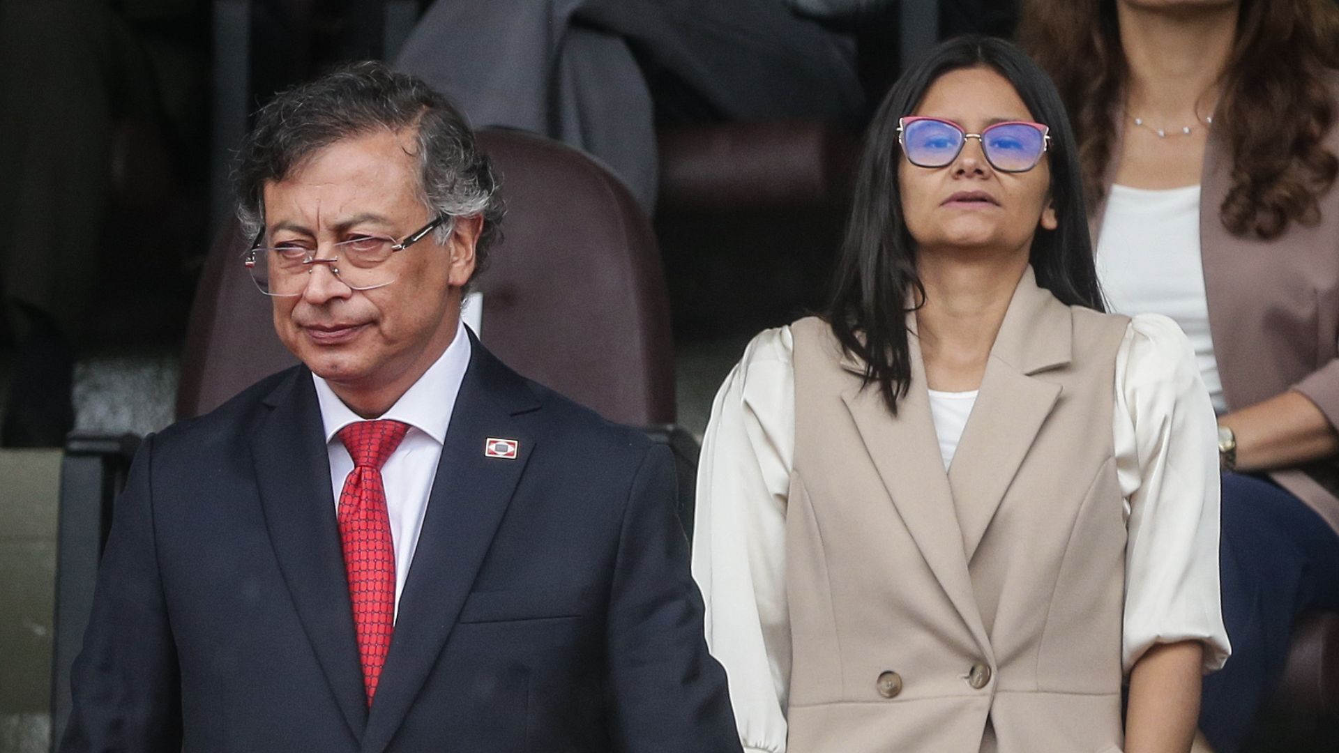 Gustavo Petro y Angie Rodríguez.