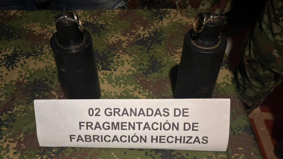 Granadas de fragmentación.