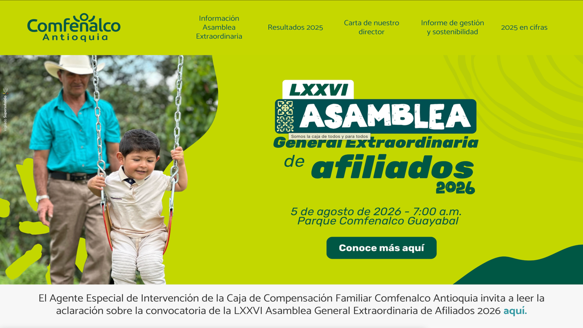 Convocatoria a la asamblea extraordinaria de Comfenalco
