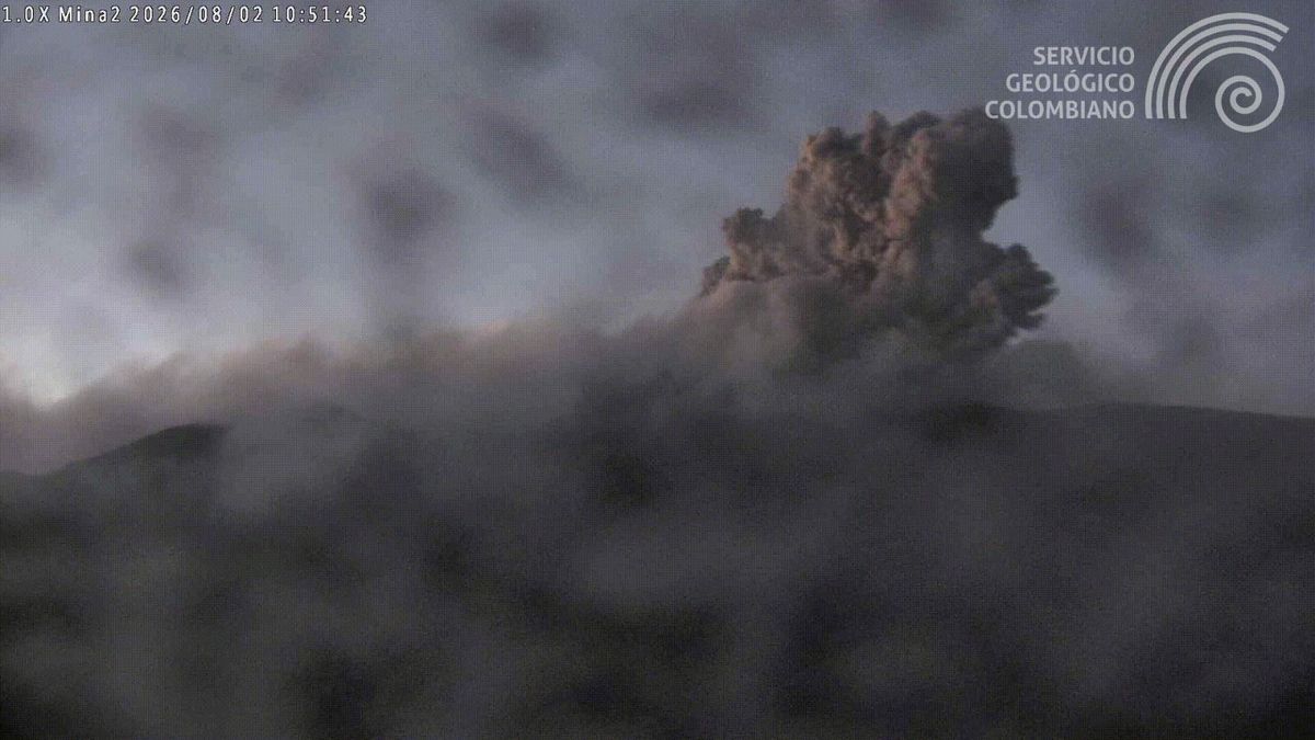 Servicio Geológico Colombiano mantiene vigilancia al Volcán Puracé que aumento emisiones de gases y ceniza