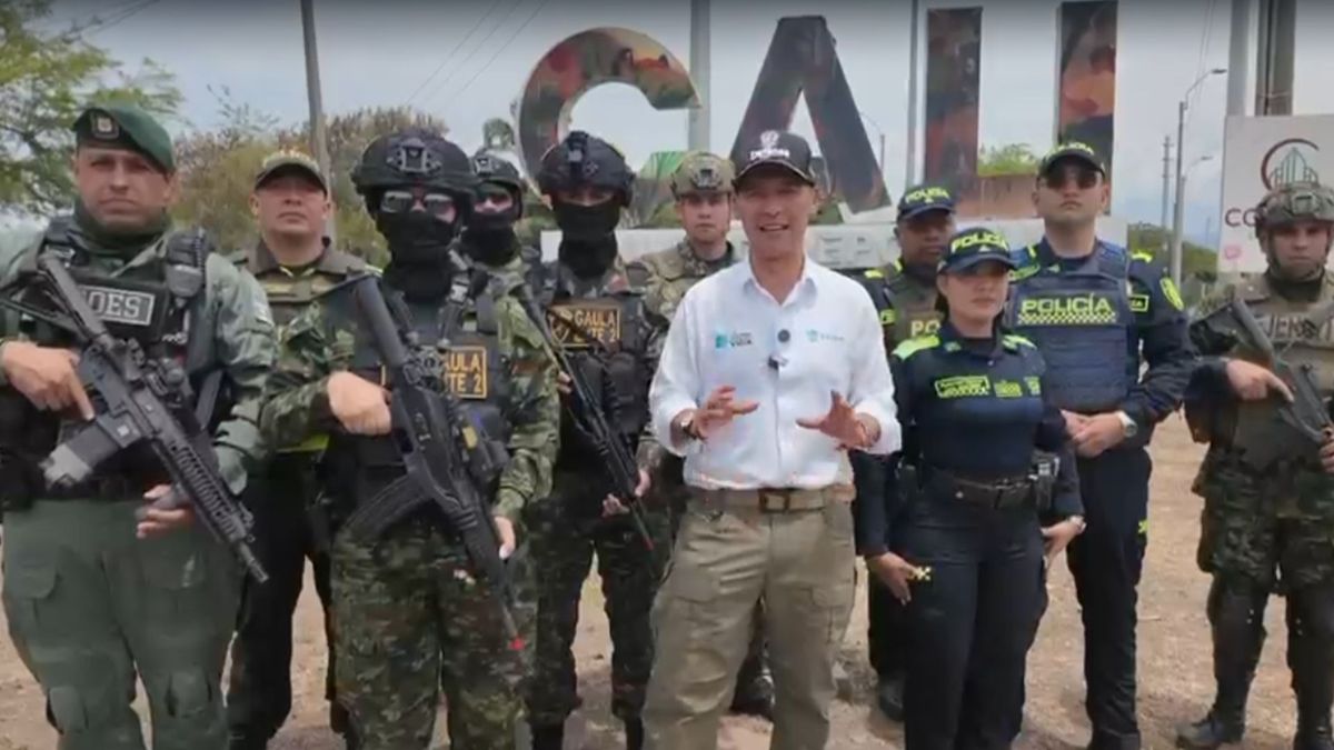 Ministro de Defensa, Pedro Sánchez en Cali