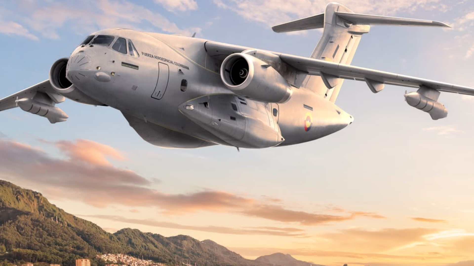 Avión KC-390 de la Fuerza Aeroespacial Colombiana.